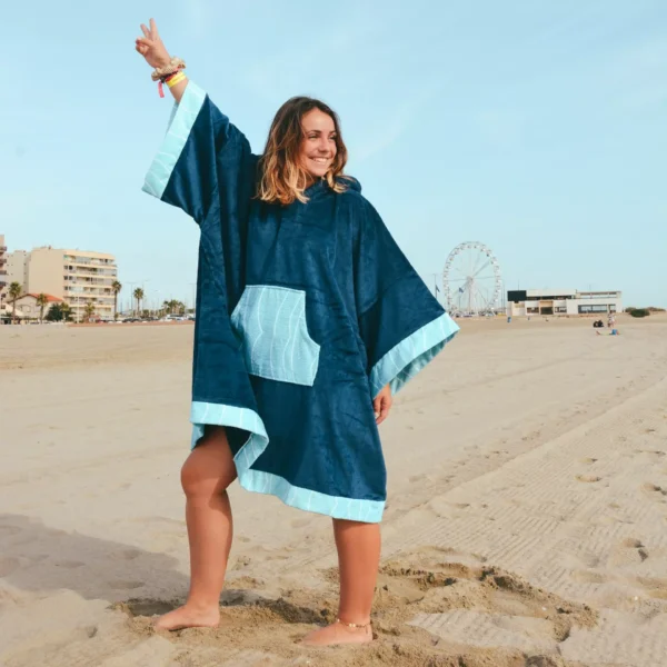Poncho Mellow Sea Original Coton Bio – Unisexe